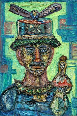 NF 899
Tableau, collage mousse, liche, écorce, papier froissé, peinture sur carton